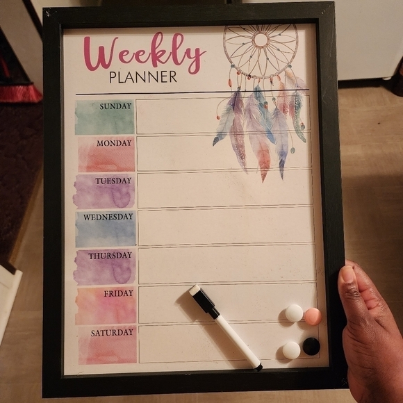 Dream Catcher Dry Erase Wall Weekly Planner - Picture 1 of 9